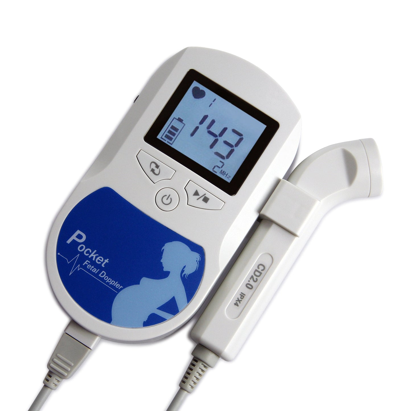 Fetal Doppler Heart Beat Monitor, Baby Heartbeat Monitor Probe