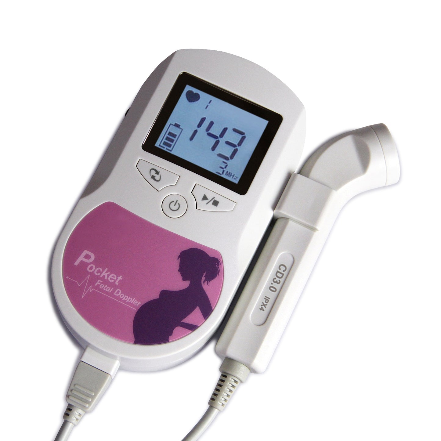 Fetal Doppler Heart Beat Monitor, Baby Heartbeat Monitor Probe
