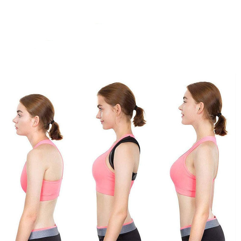 Adjustable Posture Corrector Upper Back Brace, Shoulder Lumbar Support Belt