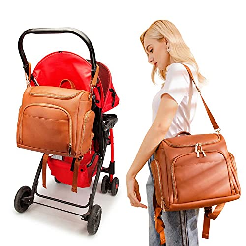 7-in-1 Baby Diaper Bag, Maternity Bag Large Capacity, Stroller Bags with Changing Pad